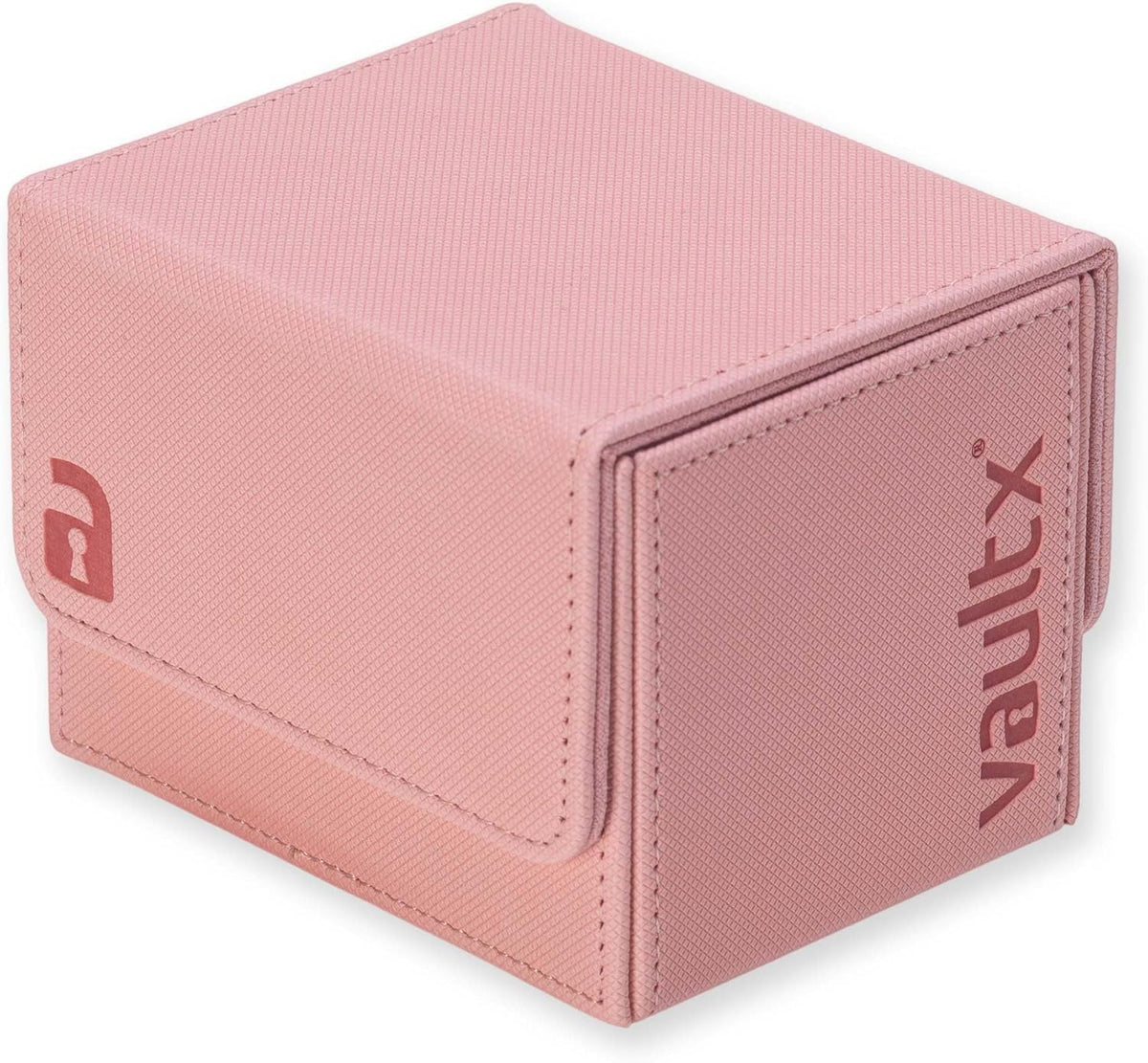 Vault X Trading Card Deck Box - Premium Exo-Tec Material, Holds 100+ Sleeved Cards | Pink with Magnetic Lid