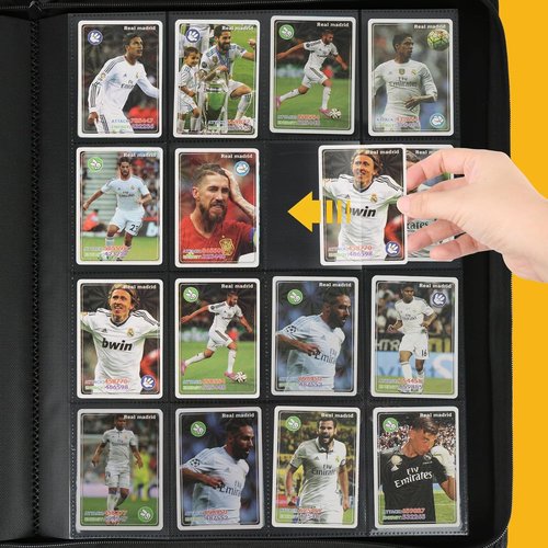 GERMUN Trading Card Binder - 16 Pocket Premium Card Holder for 1000+ Cards | Double-Sided Album (Pink)