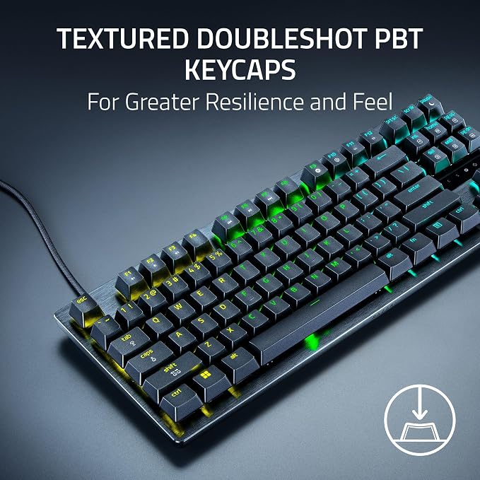 Razer Huntsman V3 TKL 8KHz Analog Optical Esports Gaming Keyboard, Black | Analog Optical Switches Gen 2 with Rapid Trigger, Adjustable Actuation, Snap Tap, PBT Keycaps, True 8000hz Polling Rate