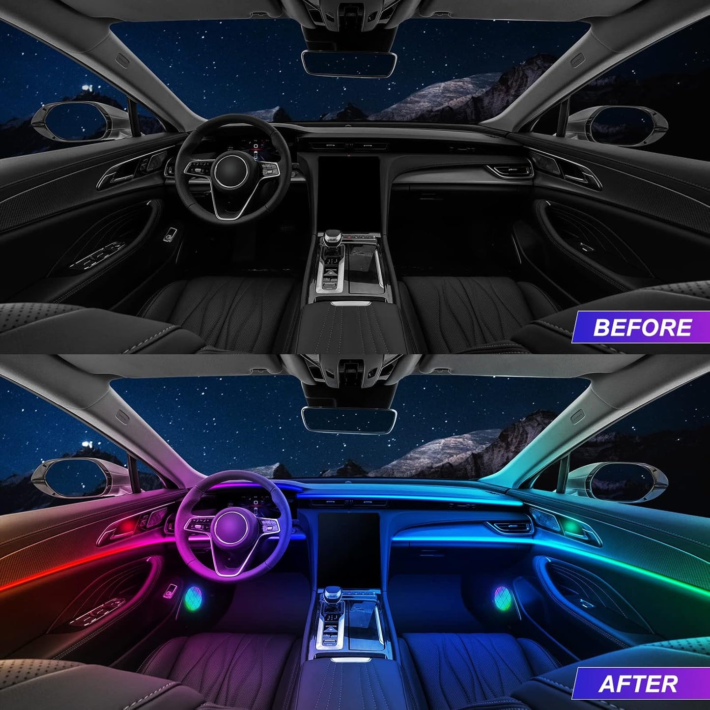 Dreamcolor Door Horn Light*1(5.9inch+ line 19inch*1), which fit for dreamcolor Main Controller Connects and sub-Controller kit (not Including), Not Applicable dreamcolor 5 in 1(Single Controller)