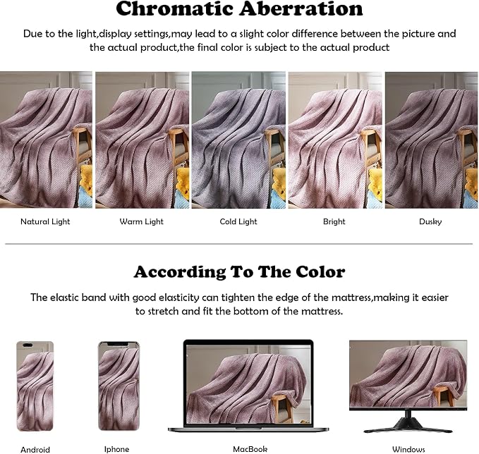 NEWCOSPLAY Fleece Leaves Pattern Twin Blanket, Light Purple, 60"x80" | Super Soft Throw Blanket, Lightweight Cozy Bed Sofa Blanket, Premium Silky Flannel Fleece, Travel Blanket for All Season Use