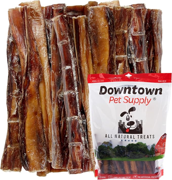Downtown Pet Supply USA Sourced Bully Sticks for Dogs - Grass-fed Beef Chews, Low-Odor & Rawhide-Free, Long Lasting Dog Treats - Healthy, Safe & Delicious Chews (6" 15 Pack)