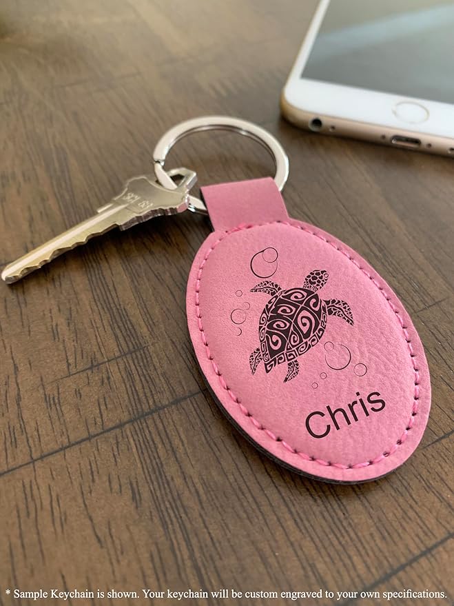 LaserGram Oval Keychain, Disc Golf, Personalized Engraving Included