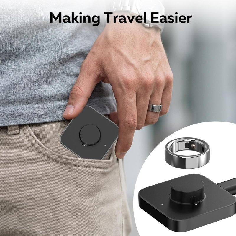 Underhub Compatible with Oura Ring Gen 4 (Size 10) Charger Fast Charging Dock with Infrared Sensing,Auto Stop Protection, Indicator, Non-Slip Base, Charger for Smart Ring Includes 59 Inch USB-C Cable