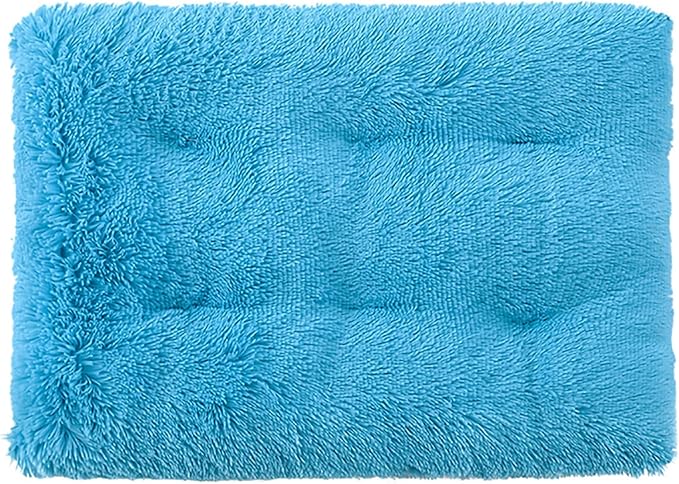 Dog Crate Mat, Dog Bed for Large Dogs, Comfy Fluffy Kennel Pad Anti-Slip for Dog beds & Furniture, Quilted Dog Bed for Pets for Medium/Small Dogs Cats (Color : Blue, Size : 16.9x11)