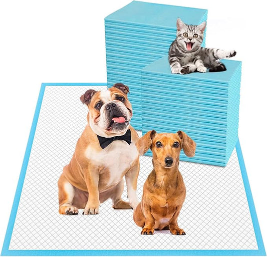 Boscute Thicken 6 Layers Heavy Absorbent XL 36"x24" Pet Training Dog Pee Pads, Extra Large Polymer Leak-Proof Quick Dry Puppy Pee Pads, Disposable Pee Pads for Dogs Cats Rabbit, 100 Counts