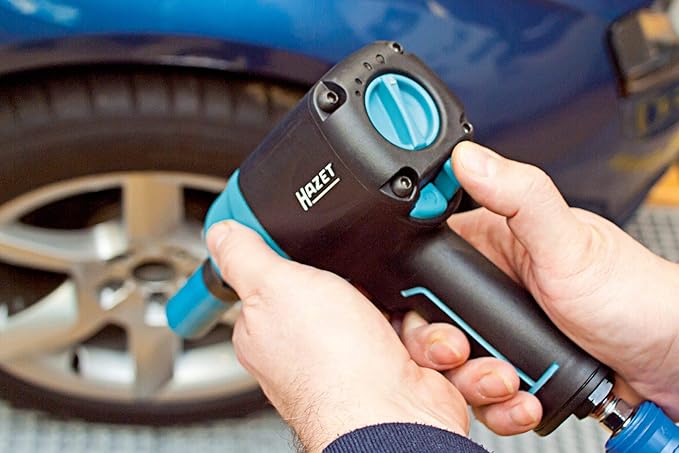 Hazet Pneumatic Impact Wrench 9012EL-SPC I Max. Loosening Torque 1700 Nm, Square 12.5 Mm (1/2 Inch) I Low-Vibration Tool for Tightening and Loosening Screws