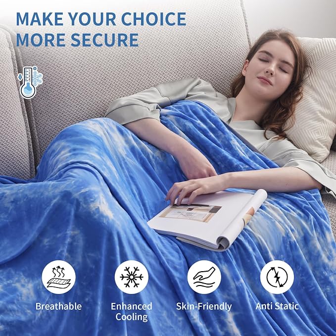 Guohaoi Cooling Blanket for Hot Sleepers and Night Sweats 90"x108" King | Arc-Chill Q-Max >0.5 Cool Fiber,100% Oeko-Tex Certified Lightweight Summer Blanket for Travel/Outdoor Ultra Cold Breathable