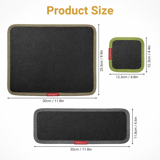 Magnetic Tool Mat Set, Mechanic's Magnetic Tray, Screw Mat & Garage Accessory 6pcs