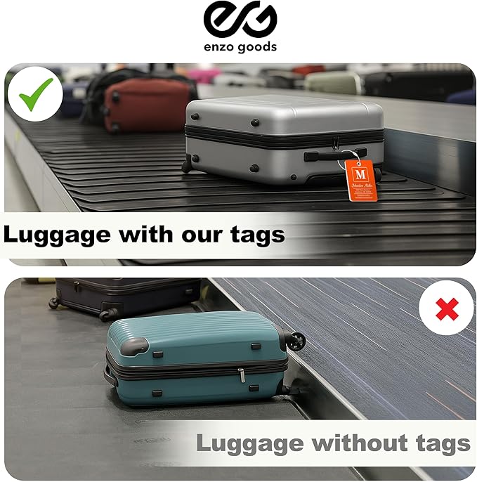 Personalized Luggage Tag | Custom Luggage Tags for Suitcases | Kids Backpack Tag | 10 Color Options & Choose Font, Font Color