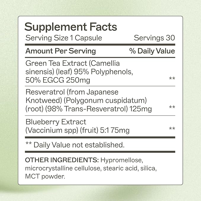 Amy Myers Resveratrol Supplement - Free Radical Scavenger to Support Immune System, Heart Health & Aging - Antioxidant Supplement to Balance Inflammatory Response & Support Blood Circulation, 60 Caps