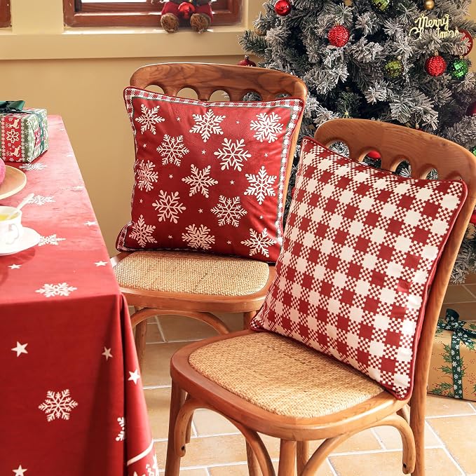 Designer Chrismas Velvet Throw Pillow Cover,18"x18"-Carol C | Vintage Square Pillow Cover,Concealed Zipper Design,Pinecones Pattern,Sofas,Bedroom,Living Room,Lounge Chairs,Decor