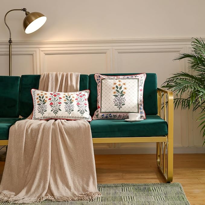 Designer Velvet Throw Pillow Cover,18"x18" Set of 2-Bertina B | Pillow Cover,Concealed Zipper Design,Dragonfly Pattern,Sofas,Bedroom,Living Room,Lounge Chairs,All Season Home Decor