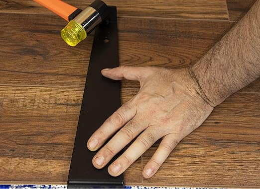 Carib Gear Pro Professional Laminate Flooring Tools Installation Kit with Tapping Block, Knee Pads, Rubber Mallet, 45 pcs Pull Bar, and 40 pcs Spacers for Vinyl Plank, LVP, and Hardwood Laminate Floor