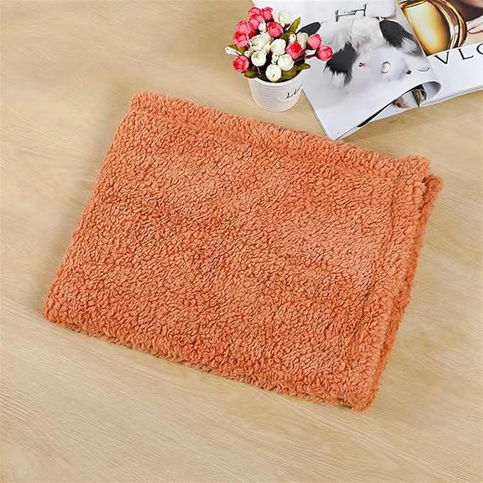 Pet Blankets for Couch Sofa Bed Dog Blankets Reversible Cat Blanket Soft Furniture Protector Cover for Small Medium Large Dogs Cats, Orange, 41 x 65 inches
