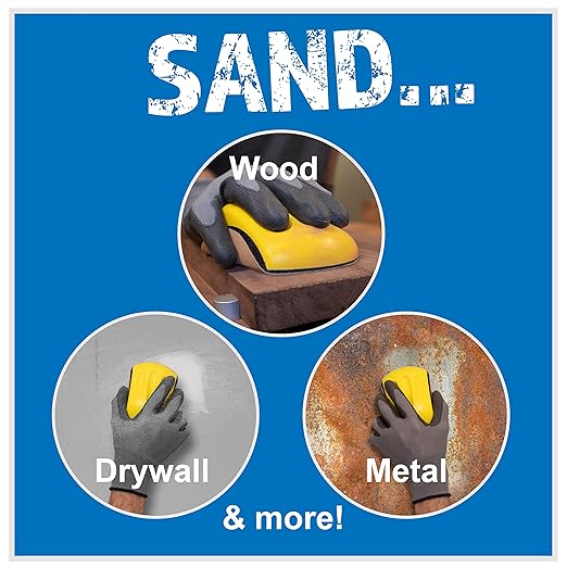5" Sanding Mouse Block for Furniture Restoration, Home, Automotive, Hook and Loop Sanding Block, Accepts Standard Orbital Discs (5" Sander Mouse)