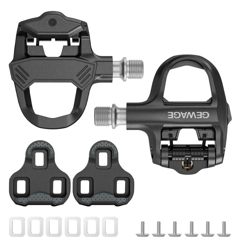 Road Bike Pedals- Ultralight Road Cycling Pedals Clipless Pedals with Cleats Set Compatible with Look KEO System