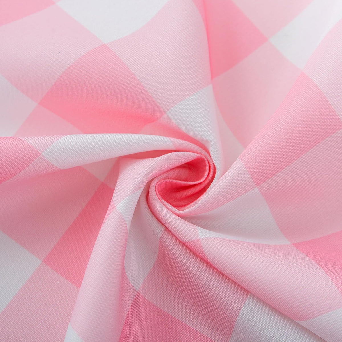 Pink Gingham Tablecloth Rectangle Table 60" X 120" - Oblong Polyester Pink and White Checkered Plaid Table Cover Reusable Water Resistant for Spring Valentine Summer Holiday Picnic Dinner Décor