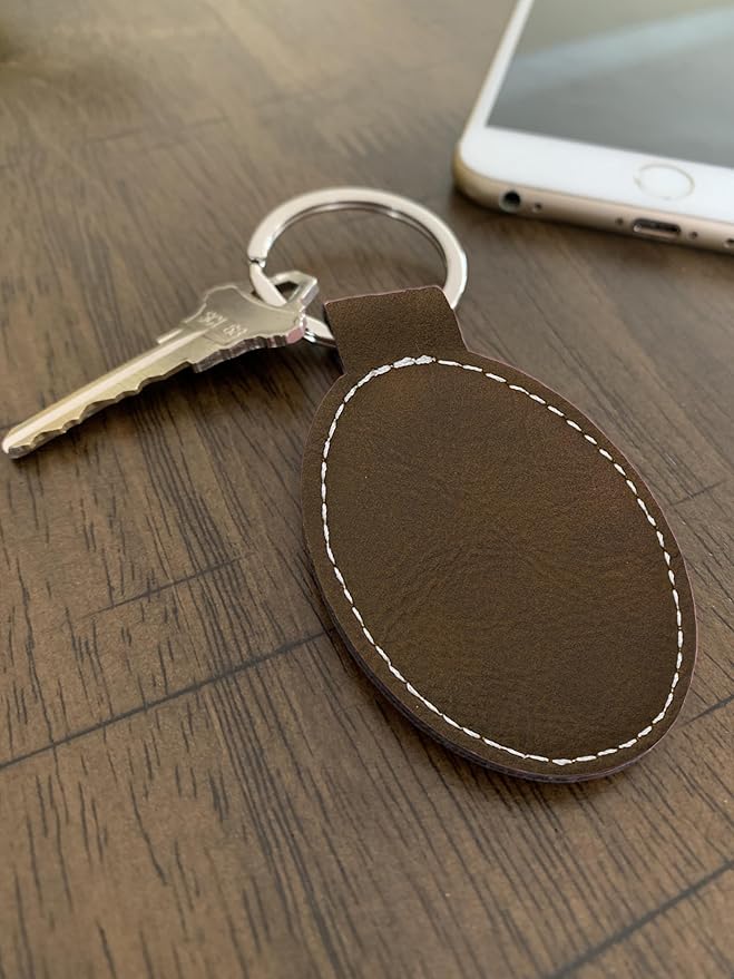 LaserGram Oval Keychain, Disc Golf, Personalized Engraving Included
