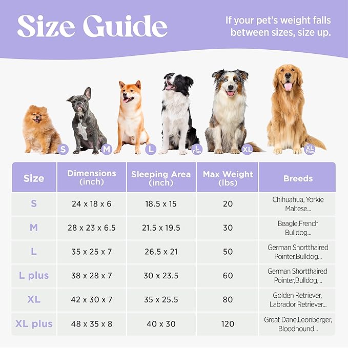 LE SURE Cute L-Plus Dog Beds, Orthopedic Waterproof Large Pet Bed with Sides, Non-Slip Bottom and Egg-Crate Foam Dog Couch Sofa with Washable Removable Cover, Blue