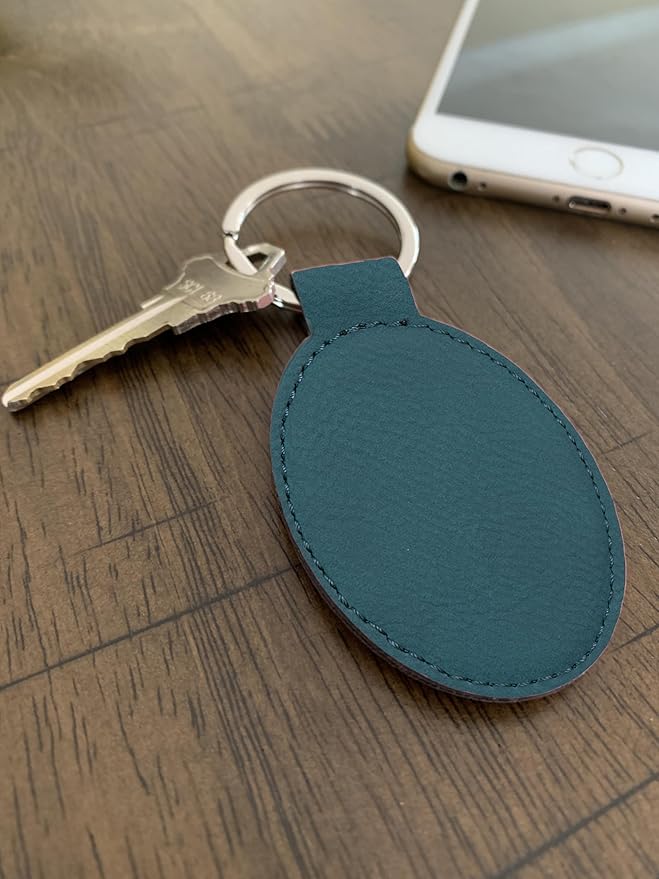 LaserGram Oval Keychain, Disc Golf, Personalized Engraving Included
