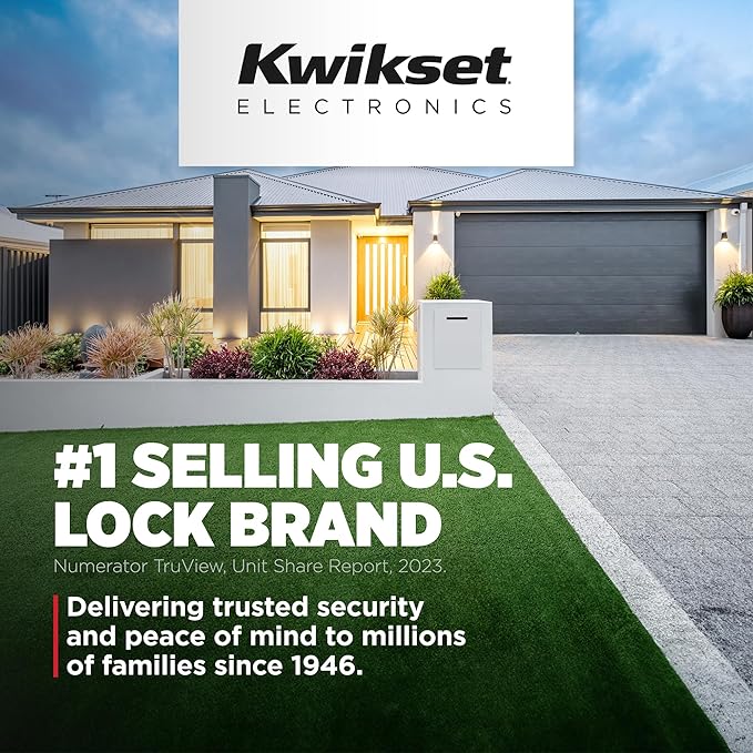 Kwikset Halo Select Smart Lock Keyless Entry Door Lock Wi-Fi and Matter Enabled Deadbolt No Hub Needed, Geofence Auto-Unlock, Grade AAA Certified, Easy Install, Satin Nickel Lifetime Finish Warranty