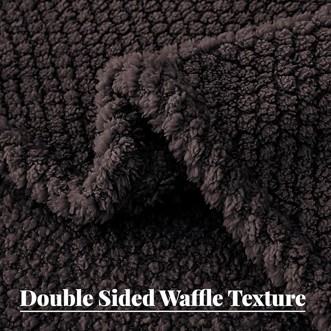 Whale Flotilla Extra Large Soft Fleece Throw Blanket for Couch | 50x70 Inch, Coffee, Suitable for Sofa Chair Bed, Fluffy Fuzzy Jacquard Blankets for All Season, Lightweight and Cozy