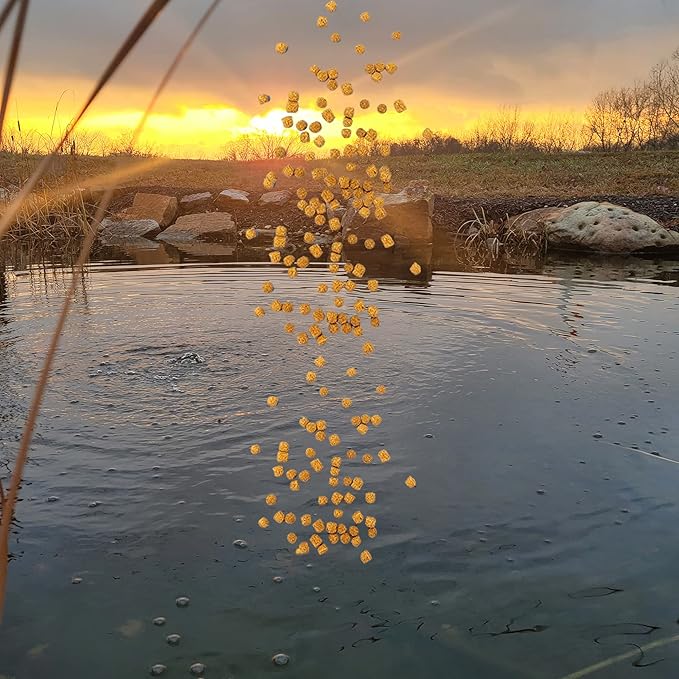 HALF OFF PONDS All Seasons Koi Fish Food - 20 lb Floating Pellets, 5mm Size - Goldfish Food for Ponds - 28% Protein with Wheat Germ & Vitamins - Ideal for Year-Round Feeding & Water Clarity