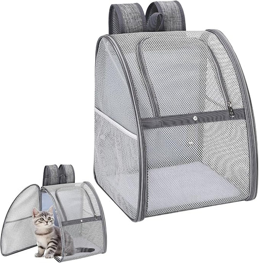 Breathable cat Backpack - Lightweight, Foldable & Escape-Proof Design for Small Dogs & Cats, Air Travel Approved,cat Backpack Carrier，Travel, and Daily Use pet Carrier