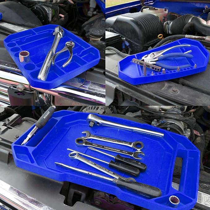 3pcs Large Non-Slip Flexible Silicone Tool Tray, Mechanic Tool Mat, Tool Organizer, Tool Storage, Tool Holder, Grip Mats, No Magnets, Christmas Day Gift for Men, Father’s Day Gift