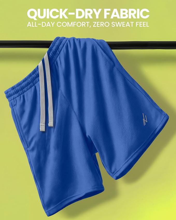 Quick Dry Knit Men's Athletic Shorts Loose-Fit Running Workout Gym Shorts