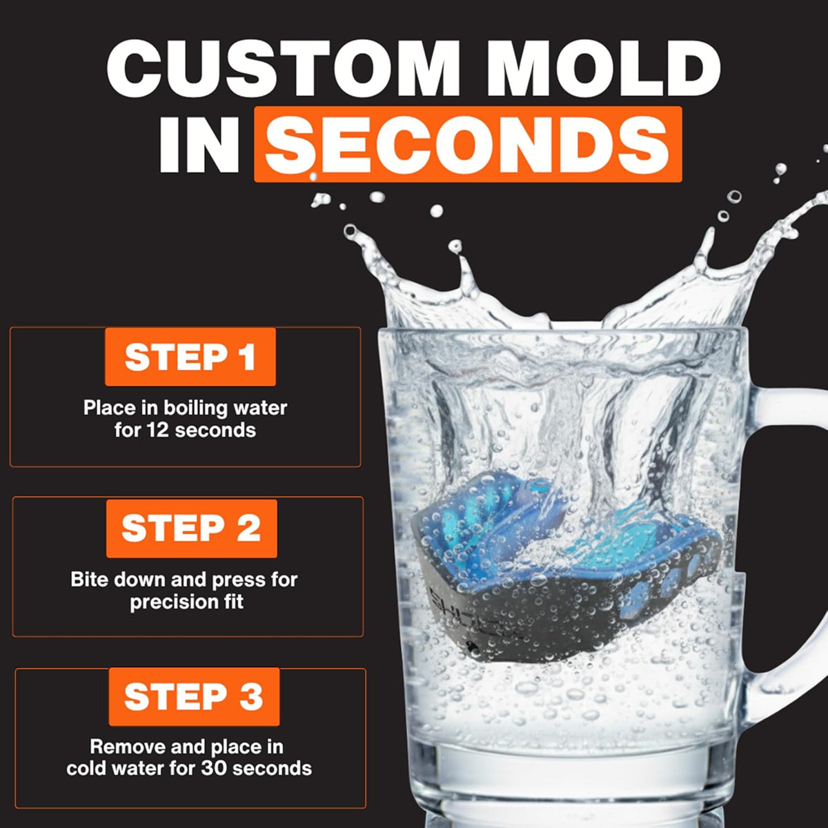 Shock Doctor Mouth Guard - Gel Max Heavy Duty Protection for Sports | Custom Fit for Adult & Youth