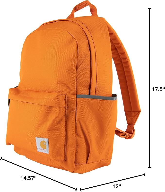 Carhartt Classic 21L Backpack Marmalade | Classic Laptop, Water-Resistant Pack with 15 Laptop Sleeve and Organizational Compartments