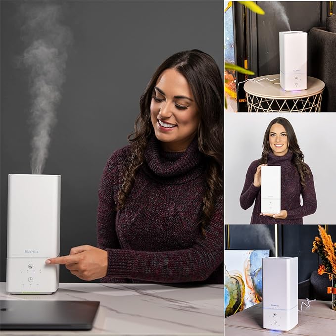 BlueHills Premium Set of Two Large 2000 ML and 2500 ML XL Essential Oil Diffusers Humidifier Combo for Large Room Home with Décor LED Lights Great Gift – Value Pack of White