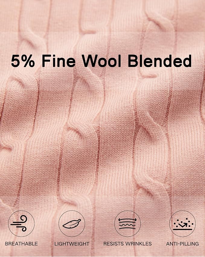 Arach&Cloz Women's Wool Blend Spring Summer Lightweight Business Casual Sweater Tops 2026