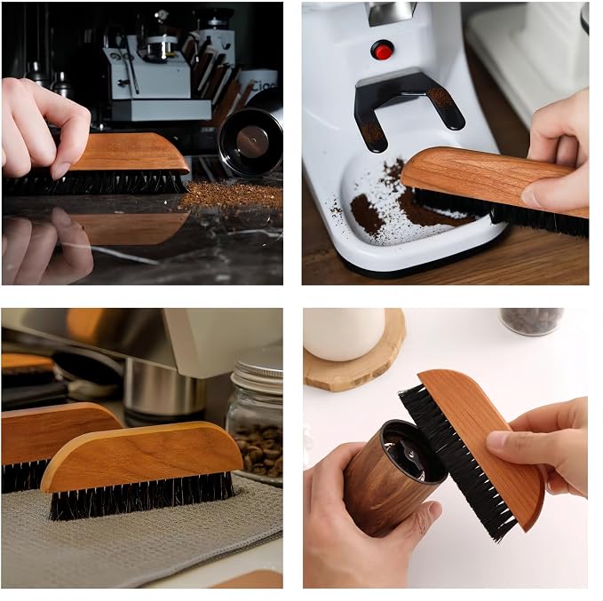 3-Piece Coffee Brush Grinder Cleaning Tool Household Cleaning Brush Set For Removing Coffee Grounds and Table Top Bar Coffee Powder