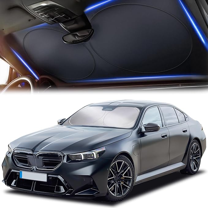 Autovir Car Windshield Sun Shade, 280T Reflective Front Visor Sun Blocker