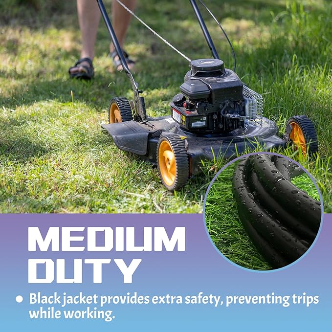 Indoor Outdoor Extension Cord 15 FT, 16/3 SJTW Weatherproof Black Electrical Cords, 13 AMP Heavy Duty 3 Prong Power Cable Great for Garden, Landscaping & Holiday Decorations