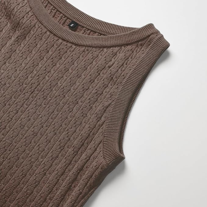 Arach&Cloz Women's Wool Blend Sweaters Non See Through Summer Business Casual Tank 2026