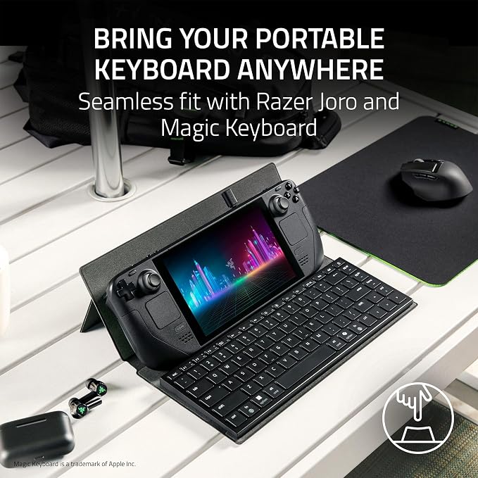 Razer Travel Case Folio for Portable Keyboards | Multi-Angle Stand, Magnetic Closure, PU Leather Exterior, Fits Razer Joro & Magic Keyboard, Supports Tablets (13")