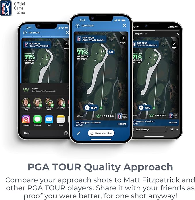 Arccos Golf Pride MCC & Tour Velvet Smart Grips: Golf's #1 Game Tracking Platform, Automatic Shot Tracking, A.I. Powered GPS Rangefinder, Strokes Gained Analytics & Smart Club Distances