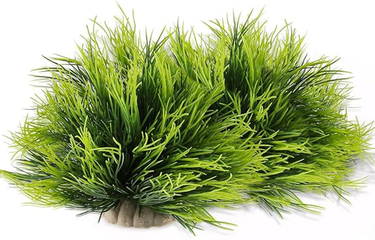 2pcs Aquarium Plants Decorations Artificial Fish Tank Plants Plastic Fish Tank Accessories Green Natural Style Aquarium Plants