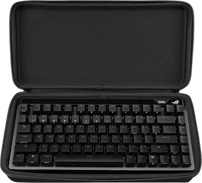 ASUS ROG Falchion Ace 75 HE Wired Analog/Hall Effect Gaming Keyboard – 75% TKL, USB, Hot Swappable HFX V2 Magnetic Switch, Rapid Trigger, 8KHz Polling, ABS Keycap, Carry Case, Web-based Config - Black