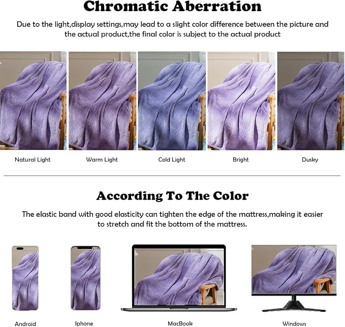 NEWCOSPLAY Fleece Leaves Pattern Throw Blanket, Lavender, 50"x60" | Super Soft Throw Blanket, Lightweight Cozy Bed Sofa Blanket, Premium Silky Flannel Fleece, Travel Blanket for All Season Use