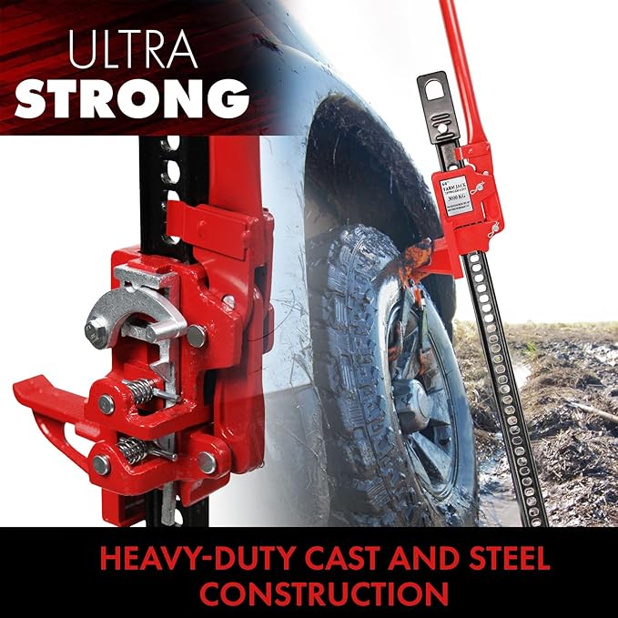 YIYITOOLS 60" Farm Jack 60 inch Steel Jack Floor Jack All-cast Jack - Red, JJ-1-002, Car Jack | Hydraulic Jack | Rotopax | Jack Stands, YY2020065