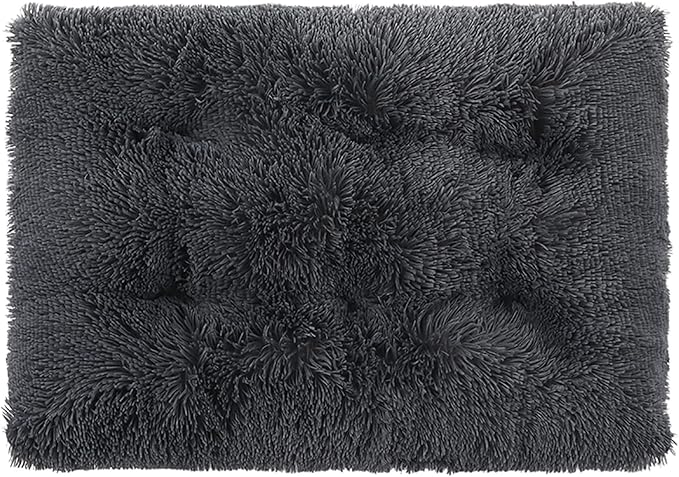 Dog Crate Mat, Dog Bed for Large Dogs, Comfy Fluffy Kennel Pad Anti-Slip for Dog beds & Furniture, Quilted Dog Bed for Pets for Medium/Small Dogs Cats (Color : Gray 1, Size : 43x29)