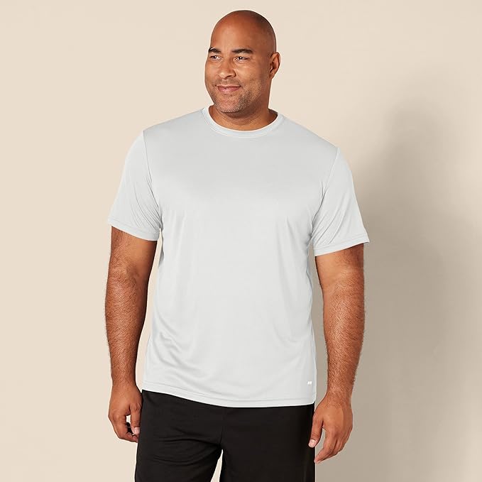 Amazon Essentials Men's Moisture Wicking Breathable Active Performance Tech Gym T-Shirts, Pack of 2