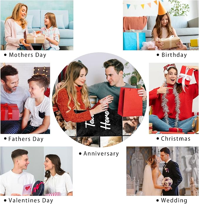 Custom Blanket with Picture Customized Boyfriend Girlfriend Couple Gifts Customized Photos Blankets Personalized I Love You Christmas Valentines Day Birthday Gifts for Men Women Wife Husband