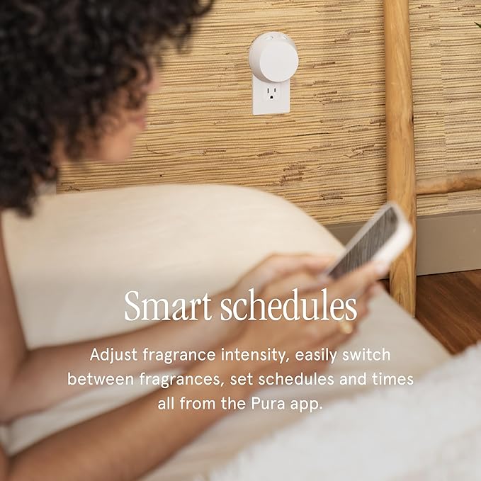 Pura Smart Home Air Diffuser - Smart Air Diffuser - Up to 120-Hours of Luxury Fragrance per Refill - Spring & Summer Fragrance - 2 Pack, Linens & Surf