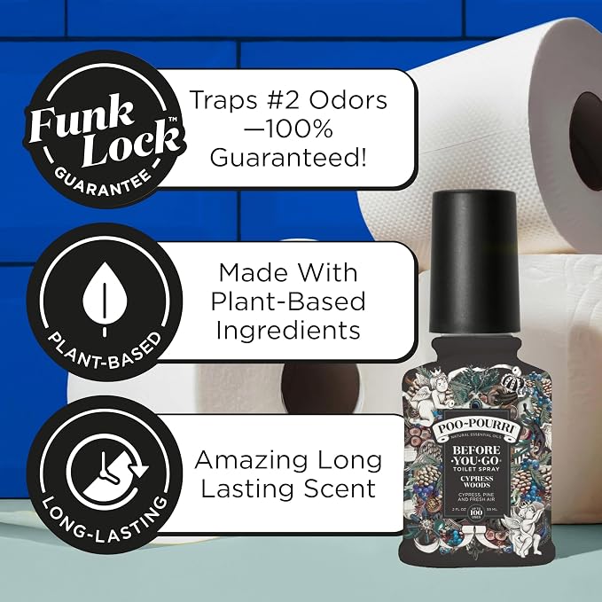 Poo-Pourri Before-You-Go Toilet Spray, Cypress Woods, 2 Fl Oz - Cypress, Pine and Fresh Air